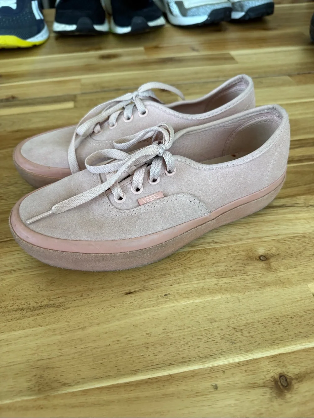 Vans Women’s Pink Suede Lace-Up Sneakers